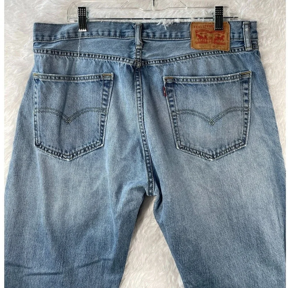Levi's 505 Jeans Men's 36x29 Blue Straight‎ Comfort Soft Medium Wash